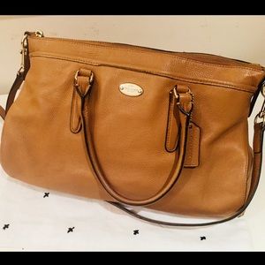 Coach Leather Tan Purse with strap or handles